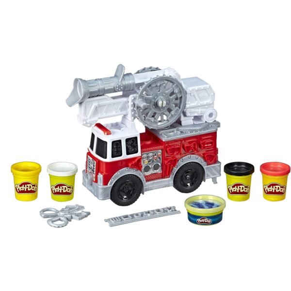 Play-Doh Kid Wheels Crane And Forklift Construction Toys With Non-Toxic Cement Buildin' Compound Plus 2 Additional Colors,Multicolor - Image 3