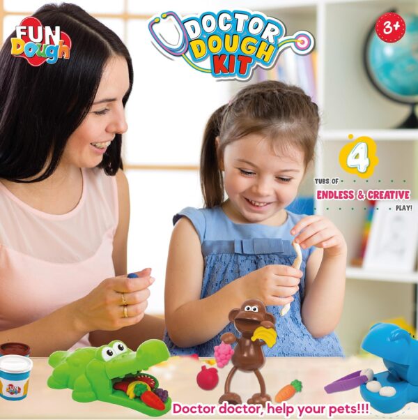 Fundough - Doctor Dough Kit, Shaping and Sculpting Playset, 3years +, Multicolor - Image 4