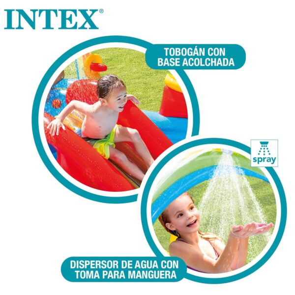 Intex Inflatable Rainbow Ring Water Play Centre, Multicolor | Best Birthday Gift for Kids - Image 3