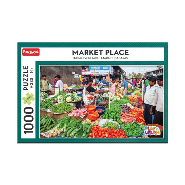 Funskool Play & Learn-Indian Market,Educational,1000 Pieces,Puzzle,for 14 Year Old Kids and Above,Toy - Image 2