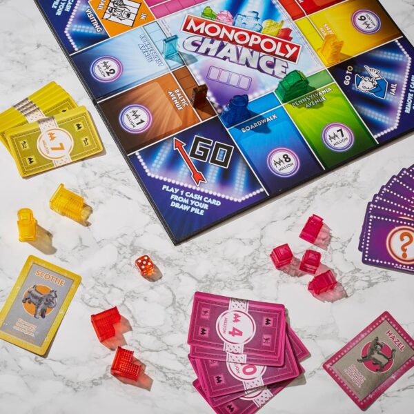 Monopoly Chance Board Game for Adults and Kids | Fast-Paced Family & Party Board Game | Ages 8+ | 2-4 Players | Birthday Gift for Kids & Families - Image 3