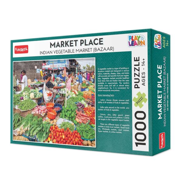 Funskool Play & Learn-Indian Market,Educational,1000 Pieces,Puzzle,for 14 Year Old Kids and Above,Toy - Image 4