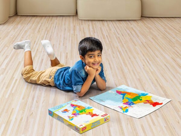 Play & Learn Funskool India Map, Jigsaw Puzzle Game for Kids, 104 Pieces, Educational, Learning & Development, Fun Activity Toy for Childrens, Gift Set for Kid, Age 6+ Years - Image 4