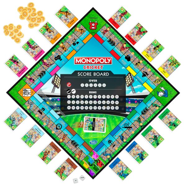 Monopoly Cricket Board Game | Cricket-Themed Monopoly Board Game for Families and Kids | for Ages 8+ | for 2 to 6 Players | Birthday Gift for Kids & Families - Image 4