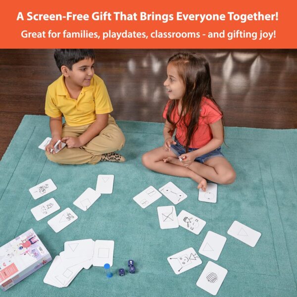Chalk and Chuckles Shape Your Story, Drawing and Storytelling Card Game, Creativity and Fun Age 5-99 Year, Gifts for Girls, Boys, Adults - Image 2