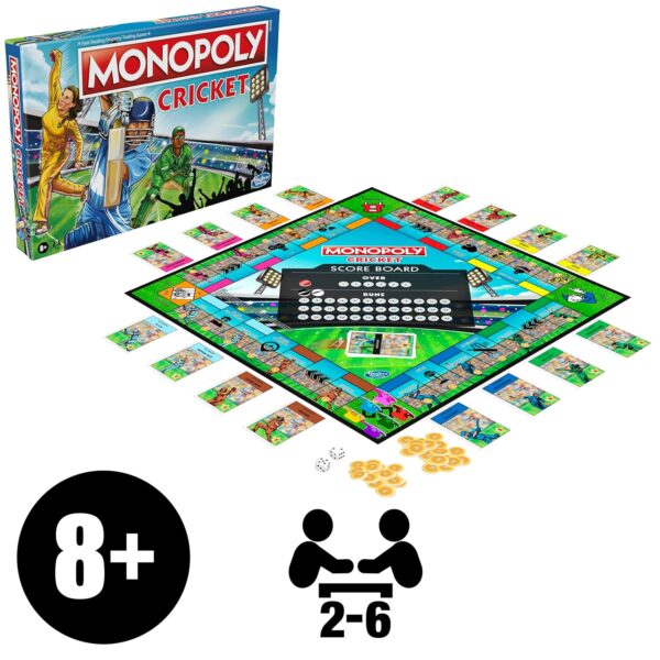 Monopoly Cricket Board Game | Cricket-Themed Monopoly Board Game for Families and Kids | for Ages 8+ | for 2 to 6 Players | Birthday Gift for Kids & Families - Image 5