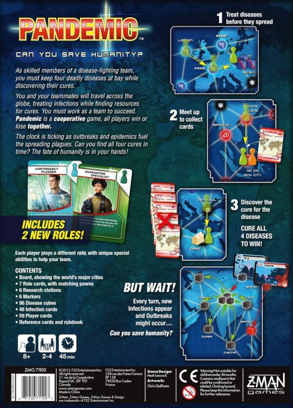 Z-Man Games Pandemic - 2nd Edition,for Teens,Adults - Image 7