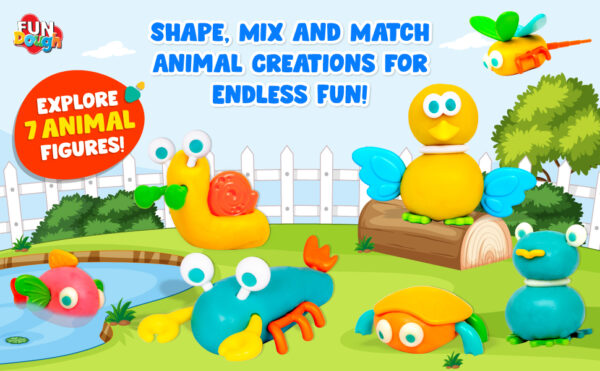 Fundough Funskool Pond Friends, Play Set for Kid, 4 Colorful Tubs of 75g Each (300g Total), Learning, Fun & Engaging Activity,Multicolor, Gift Set for Kids, Age 3+ Years - Image 8