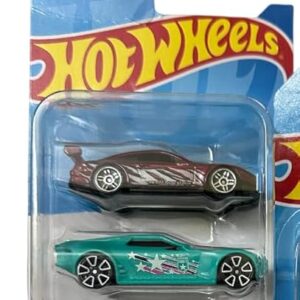 Hot Wheels 2 Cars Pack Bullet Proof and Nissan Silvia S15 Die-Cast Vehicle for 3 Years & Above (RedGreen)