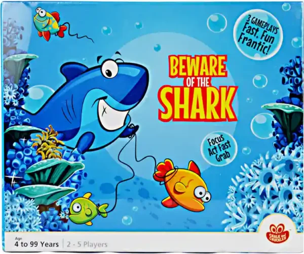 Chalk and Chuckles Beware of The Shark Board Game for Kids, 4-8 Years, Fun and Fast Games for Family and Boys, Girls Age 5 Yrs and Up