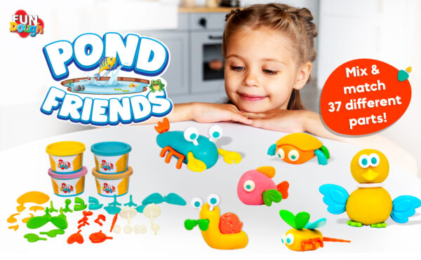 Fundough Funskool Pond Friends, Play Set for Kid, 4 Colorful Tubs of 75g Each (300g Total), Learning, Fun & Engaging Activity,Multicolor, Gift Set for Kids, Age 3+ Years - Image 7