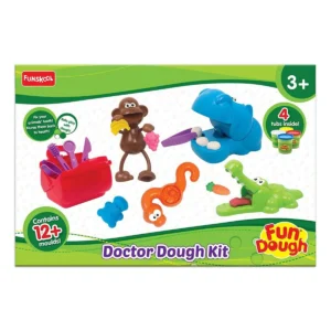 Fundough - Doctor Dough Kit, Shaping and Sculpting Playset, 3years +, Multicolor