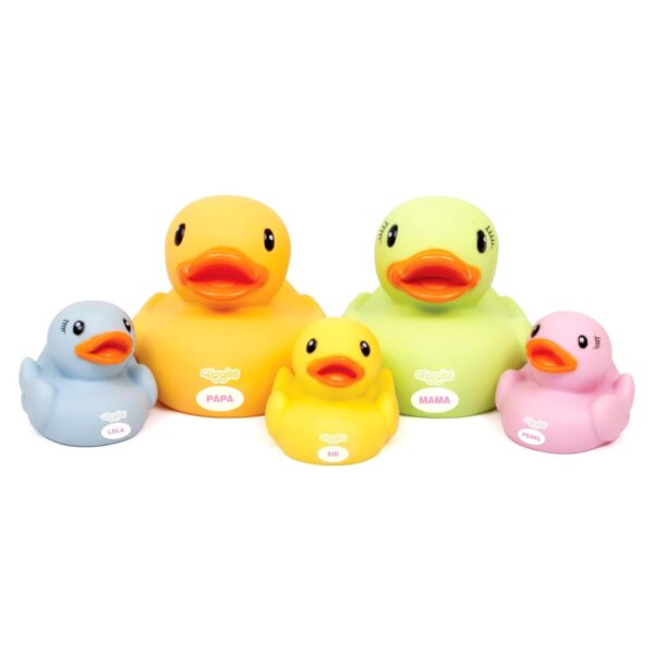 Funskool Giggles Dazzling Duck Family Squeakers , Multicolor Duck Squeakers,Ages  6 Months, Natural squeaking Sound, Pack of 5, Infant Toys - Image 2