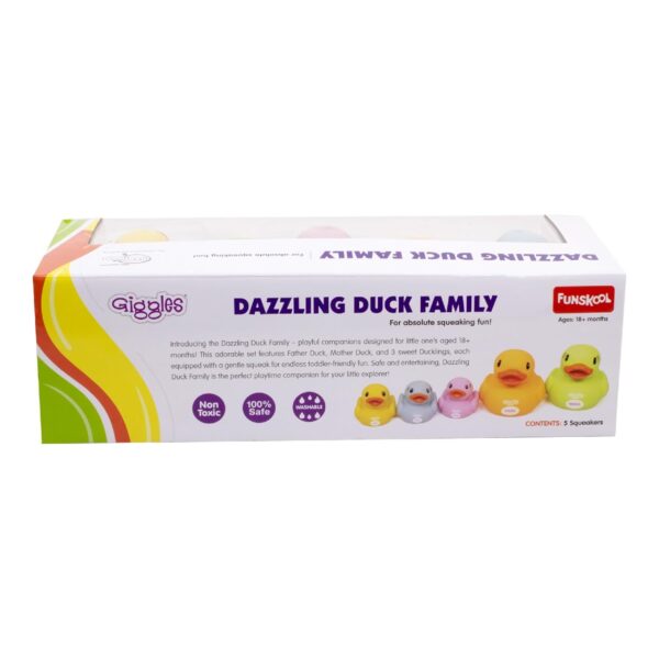 Funskool Giggles Dazzling Duck Family Squeakers , Multicolor Duck Squeakers,Ages  6 Months, Natural squeaking Sound, Pack of 5, Infant Toys - Image 6