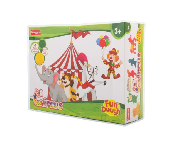 Fundough - Circus, Cutting and Moulding Playset, 3years +, Multicolor - Image 4