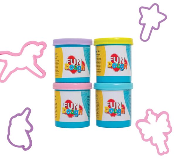 Fundough Funskool Fairy World, Play Set for Kid, 4 Colorful Tubs of 50g Each (250g Total), Learning, Fun & Engaging Activity,Multicolor, Gift Set for Kids, Age 3+ Years - Image 2