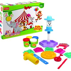 Fundough - Circus, Cutting and Moulding Playset, 3years +, Multicolor