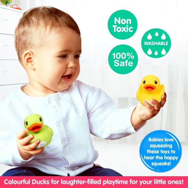Funskool Giggles Dazzling Duck Family Squeakers , Multicolor Duck Squeakers,Ages  6 Months, Natural squeaking Sound, Pack of 5, Infant Toys - Image 4