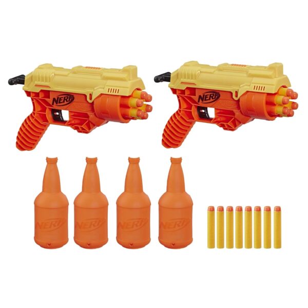 Nerf 26-Piece Cobra RC-6 Dual Targeting Set, Includes 2 Toy Blasters, 4 Half-Targets, and 20 Official Nerf Elite Darts, For Kids, Teens, Adults,Multicolor - Image 2