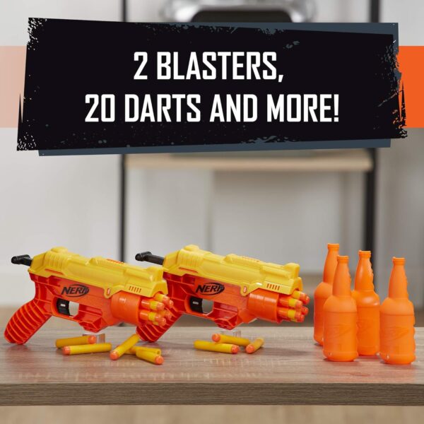 Nerf 26-Piece Cobra RC-6 Dual Targeting Set, Includes 2 Toy Blasters, 4 Half-Targets, and 20 Official Nerf Elite Darts, For Kids, Teens, Adults,Multicolor - Image 3