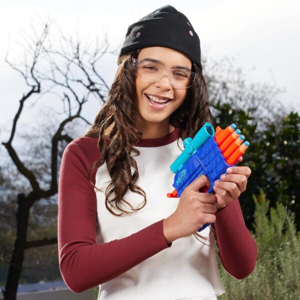 Nerf Elite 2.0 Prospect Qs-4 Blaster, Wild Edition Color Design, 8 Nerf Elite Darts, 4-Dart Blasting, Targeting Scope, Pull Back Priming,Multicolor - Image 2